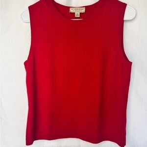 St. John Sport by Marie Gray Red Sleeveless Knit Tank